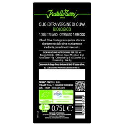 ORGANIC EXTRA VIRGIN OLIVE OIL FRATELLI TURRI 100% ITALIAN (6X 0.75L BOTTLES)