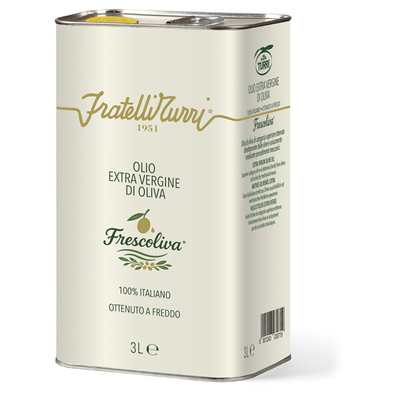 FRESCOLIVA FILTERED EXTRA VIRGIN OLIVE OIL TURRI 100% ITALIAN 3L TIN